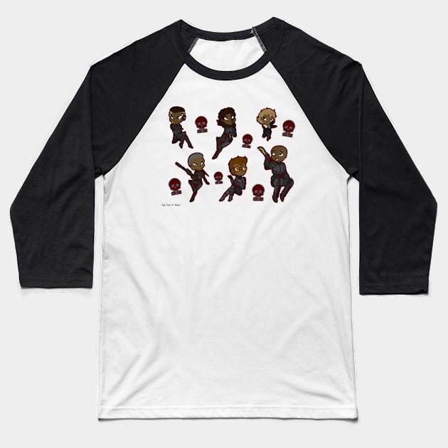 Chibi Batch Baseball T-Shirt by One Creative Ginger